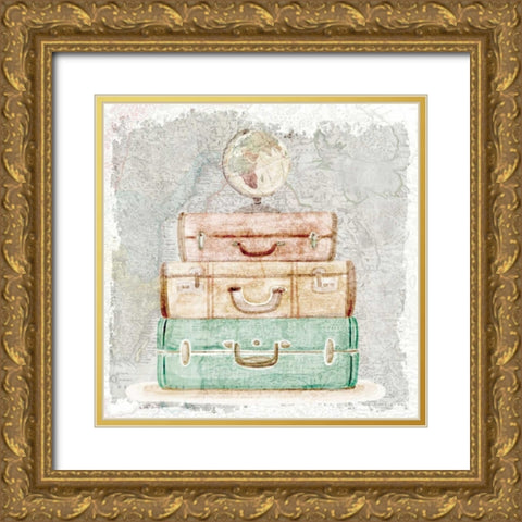 World Traveler 1 Gold Ornate Wood Framed Art Print with Double Matting by Allen, Kimberly