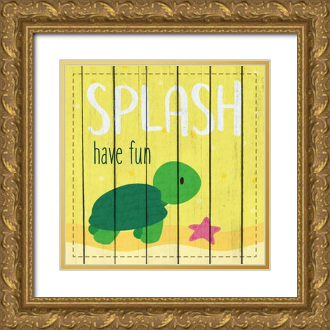 Under the Sea Rules 2 Gold Ornate Wood Framed Art Print with Double Matting by Allen, Kimberly