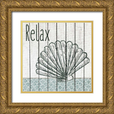 Soak 1 Gold Ornate Wood Framed Art Print with Double Matting by Allen, Kimberly