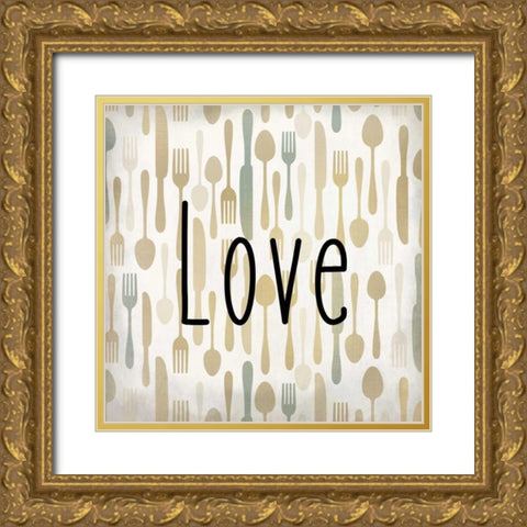 Eat Pray Love 3 Gold Ornate Wood Framed Art Print with Double Matting by Allen, Kimberly