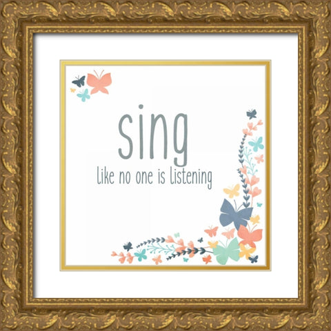 Be You 2 Gold Ornate Wood Framed Art Print with Double Matting by Allen, Kimberly