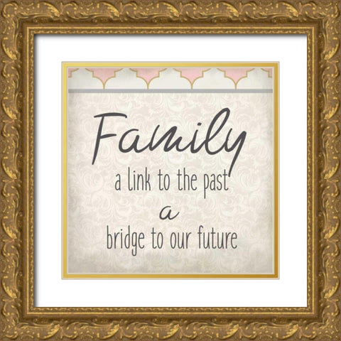 Family Begins 2 Gold Ornate Wood Framed Art Print with Double Matting by Allen, Kimberly