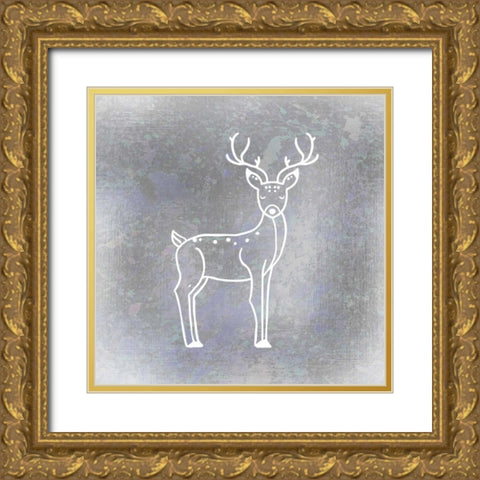 Silver Forest 3 Gold Ornate Wood Framed Art Print with Double Matting by Allen, Kimberly