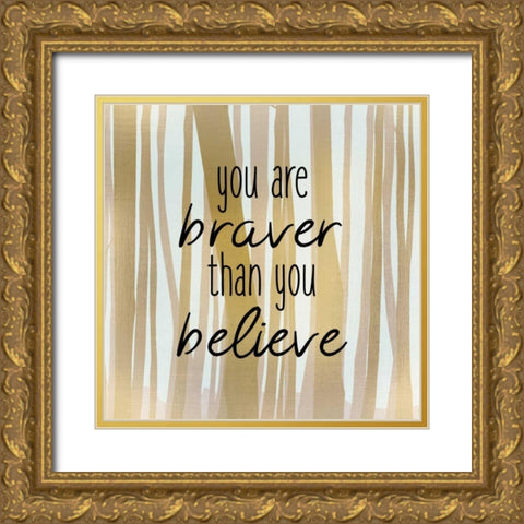 Brave 1 Gold Ornate Wood Framed Art Print with Double Matting by Allen, Kimberly