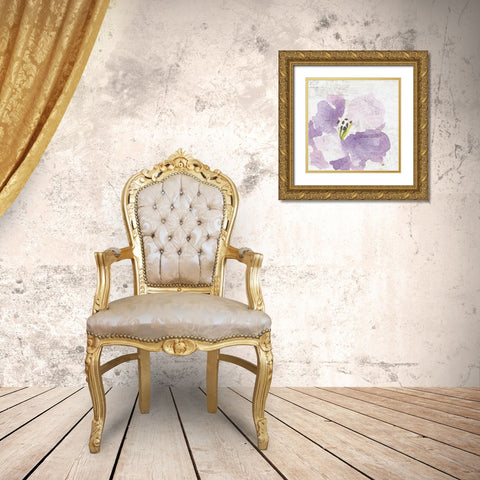 Purple Squared 1 Gold Ornate Wood Framed Art Print with Double Matting by Allen, Kimberly