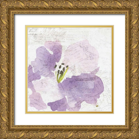 Purple Squared 1 Gold Ornate Wood Framed Art Print with Double Matting by Allen, Kimberly