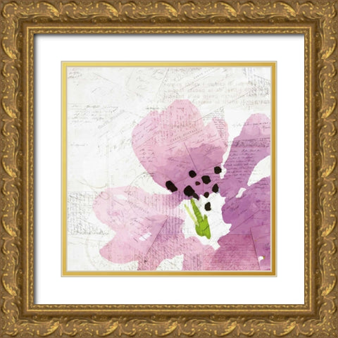 Purple Squared 2 Gold Ornate Wood Framed Art Print with Double Matting by Allen, Kimberly