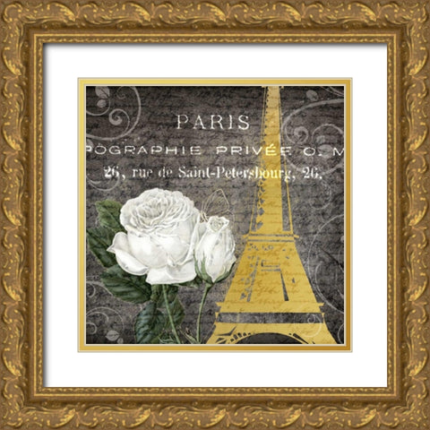 Paris in Spring 2 Gold Ornate Wood Framed Art Print with Double Matting by Allen, Kimberly
