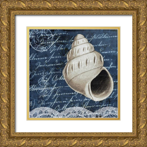 Shell Dreams 2 Gold Ornate Wood Framed Art Print with Double Matting by Allen, Kimberly