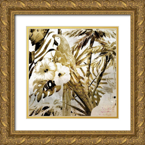 Birds of Paradise 2 Gold Ornate Wood Framed Art Print with Double Matting by Kimberly, Allen