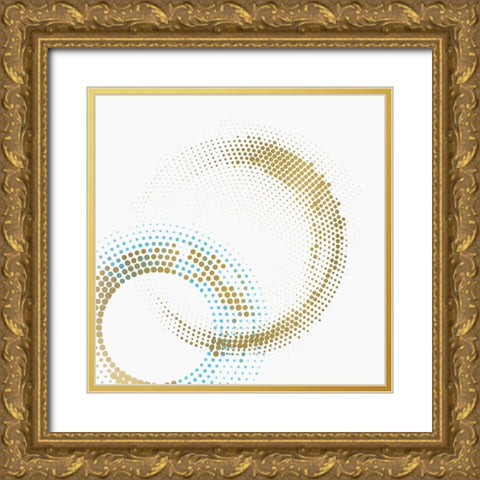 Circle Point 1 Gold Ornate Wood Framed Art Print with Double Matting by Kimberly, Allen