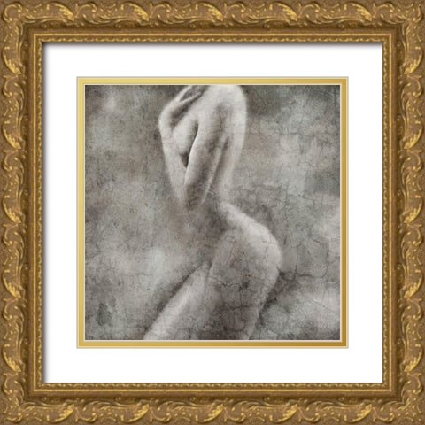 Figure No 32 Gold Ornate Wood Framed Art Print with Double Matting by Kimberly, Allen