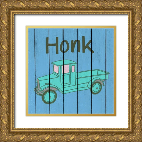 Beep Honk 2 Gold Ornate Wood Framed Art Print with Double Matting by Kimberly, Allen