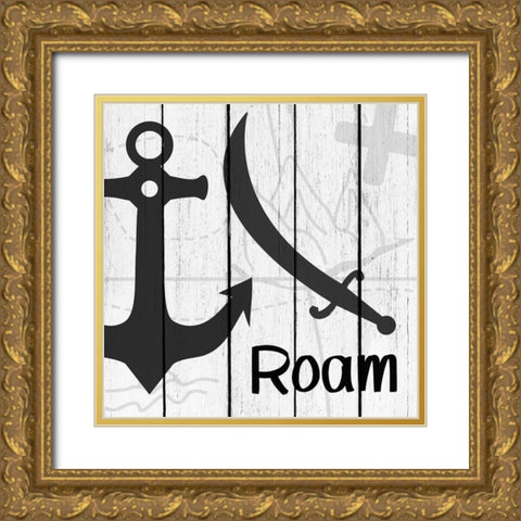 Roam 3 Gold Ornate Wood Framed Art Print with Double Matting by Kimberly, Allen