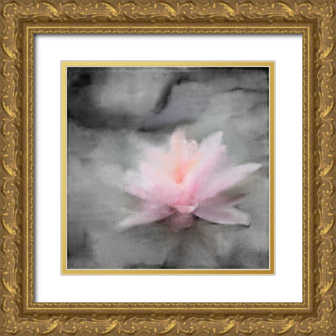 On the Lilly Pad Gold Ornate Wood Framed Art Print with Double Matting by Kimberly, Allen