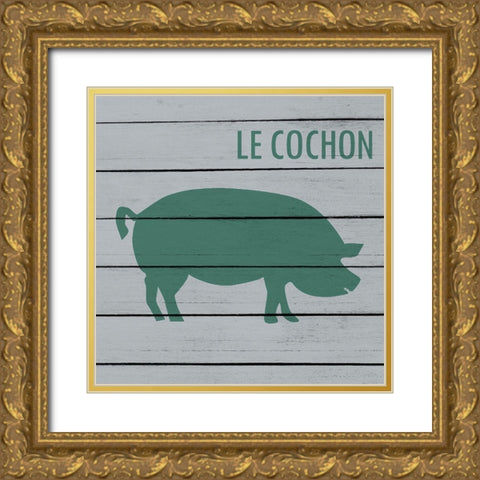 Farm Time 1 Gold Ornate Wood Framed Art Print with Double Matting by Kimberly, Allen