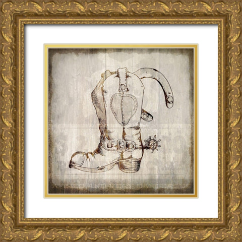 Wild West 1 Gold Ornate Wood Framed Art Print with Double Matting by Kimberly, Allen