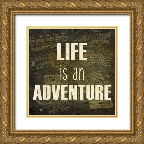 Wanderlust 2 Gold Ornate Wood Framed Art Print with Double Matting by Kimberly, Allen