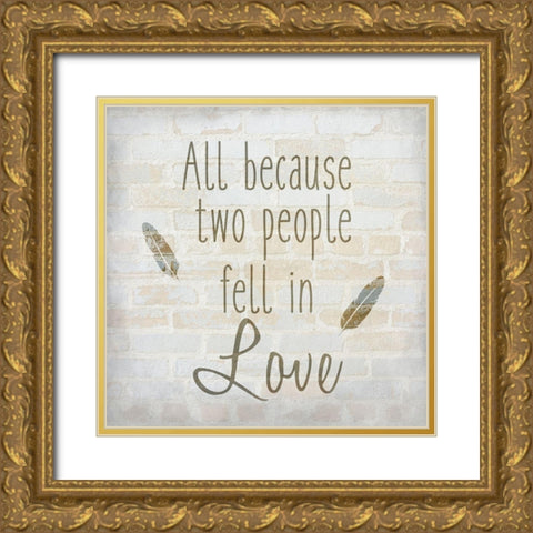 Family B Gold Ornate Wood Framed Art Print with Double Matting by Kimberly, Allen