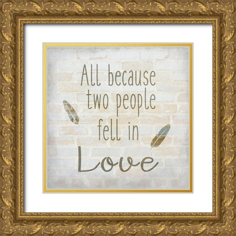 Family Time 2 Gold Ornate Wood Framed Art Print with Double Matting by Kimberly, Allen