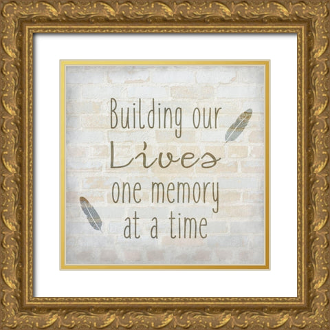 Family Time 3 Gold Ornate Wood Framed Art Print with Double Matting by Kimberly, Allen