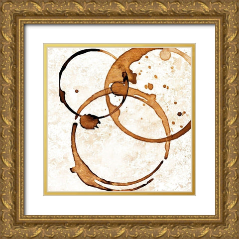 Copper Circles 2 Gold Ornate Wood Framed Art Print with Double Matting by Allen, Kimberly