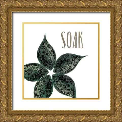 Relaxing 3 Gold Ornate Wood Framed Art Print with Double Matting by Kimberly, Allen