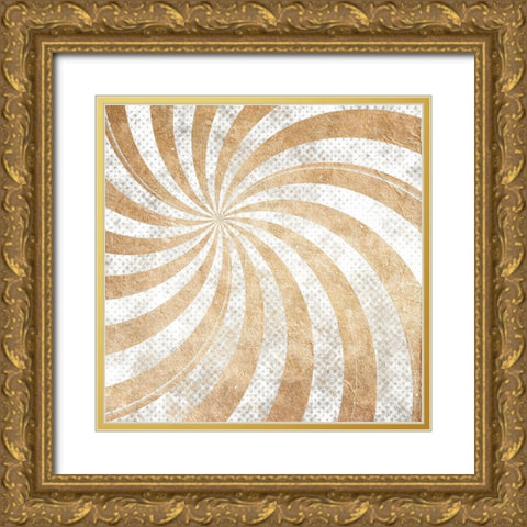 Swirlin Gold Ornate Wood Framed Art Print with Double Matting by Kimberly, Allen