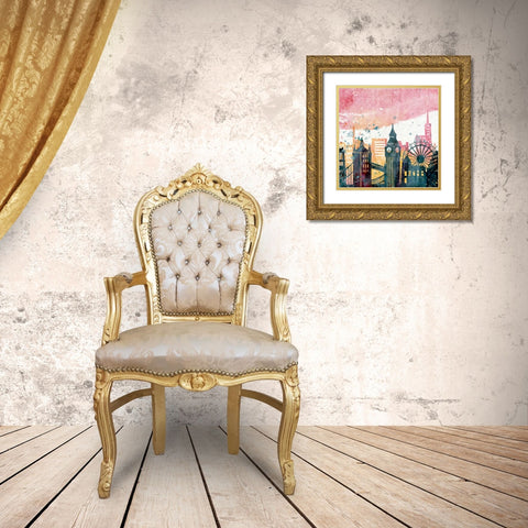 All Around the World 1 Gold Ornate Wood Framed Art Print with Double Matting by Kimberly, Allen