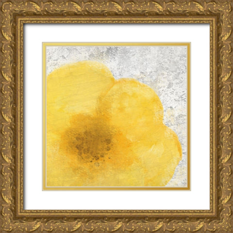 Blooming Yellow 1 Gold Ornate Wood Framed Art Print with Double Matting by Kimberly, Allen