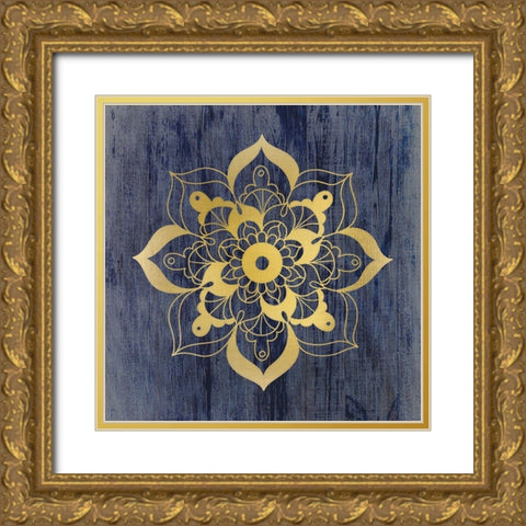 Golden Mandala 1 Gold Ornate Wood Framed Art Print with Double Matting by Kimberly, Allen