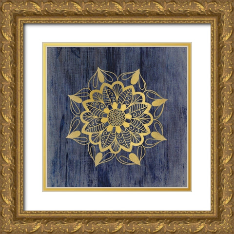 Golden Mandala 2 Gold Ornate Wood Framed Art Print with Double Matting by Kimberly, Allen