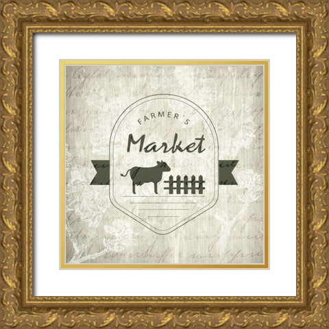 Market 1 Gold Ornate Wood Framed Art Print with Double Matting by Kimberly, Allen