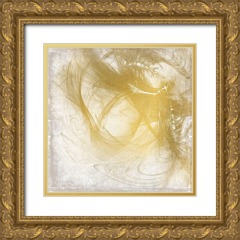Organic Burst 1 Gold Ornate Wood Framed Art Print with Double Matting by Kimberly, Allen