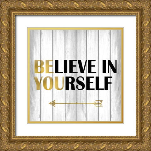 Be You Gold Ornate Wood Framed Art Print with Double Matting by Kimberly, Allen