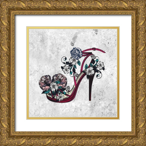 High Fashion 1 Gold Ornate Wood Framed Art Print with Double Matting by Kimberly, Allen