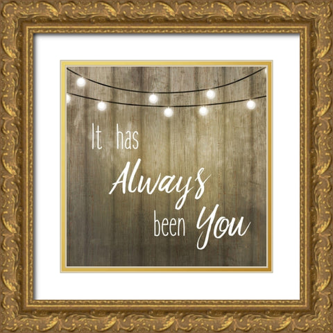 Love Lights 1 Gold Ornate Wood Framed Art Print with Double Matting by Kimberly, Allen