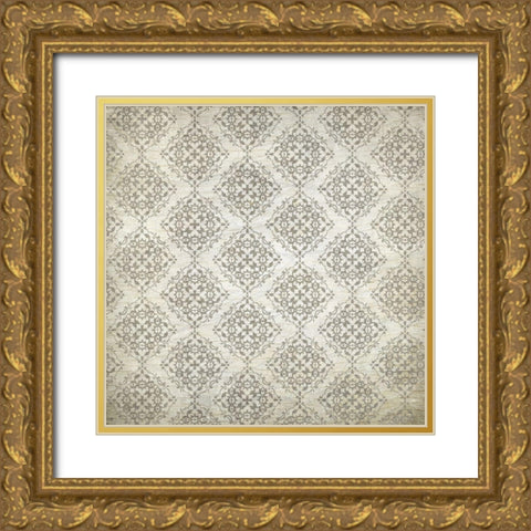 Paris in the Fall Pattern 1 Gold Ornate Wood Framed Art Print with Double Matting by Kimberly, Allen