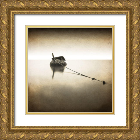 Backlight Gold Ornate Wood Framed Art Print with Double Matting by Kimberly, Allen