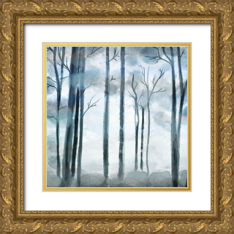 Shrouded Forest Gold Ornate Wood Framed Art Print with Double Matting by Allen, Kimberly