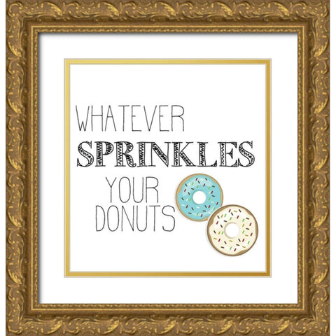 Donut 3 Gold Ornate Wood Framed Art Print with Double Matting by Kimberly, Allen
