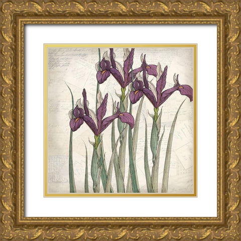 Shades of Purple 3 Gold Ornate Wood Framed Art Print with Double Matting by Kimberly, Allen