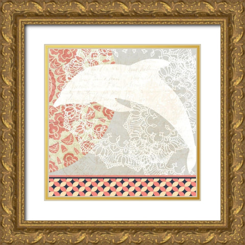 Pretty in Pink 1 Gold Ornate Wood Framed Art Print with Double Matting by Kimberly, Allen