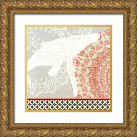 Pretty in Pink 2 Gold Ornate Wood Framed Art Print with Double Matting by Kimberly, Allen