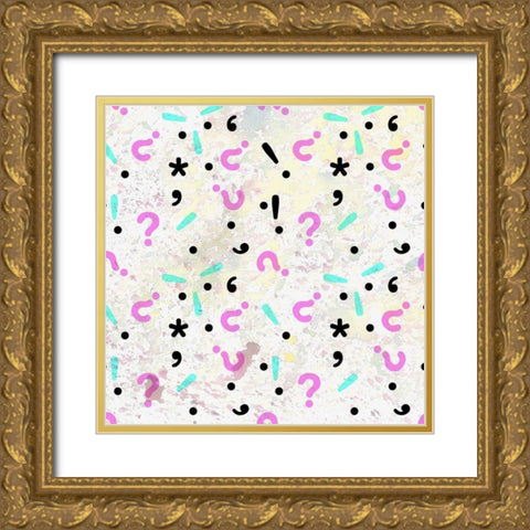 Questions Gold Ornate Wood Framed Art Print with Double Matting by Kimberly, Allen