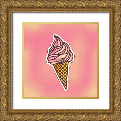 Cutout 1 Gold Ornate Wood Framed Art Print with Double Matting by Kimberly, Allen