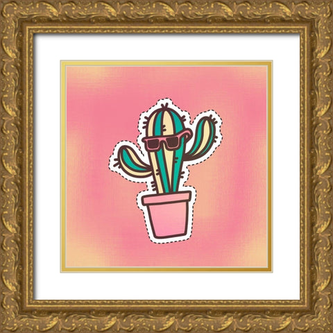 Cutout 3 Gold Ornate Wood Framed Art Print with Double Matting by Kimberly, Allen