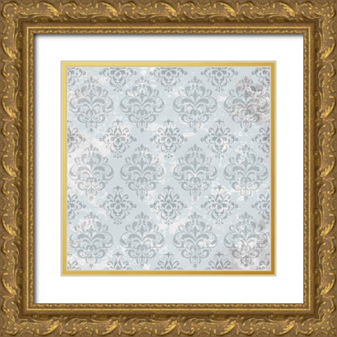 Paris Country Pattern 2 Gold Ornate Wood Framed Art Print with Double Matting by Kimberly, Allen