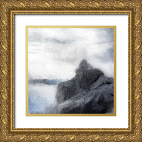 Against the Rocks Gold Ornate Wood Framed Art Print with Double Matting by Allen, Kimberly