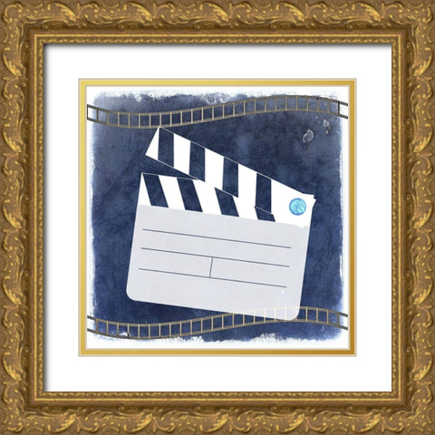 Movie Time 3 Gold Ornate Wood Framed Art Print with Double Matting by Kimberly, Allen